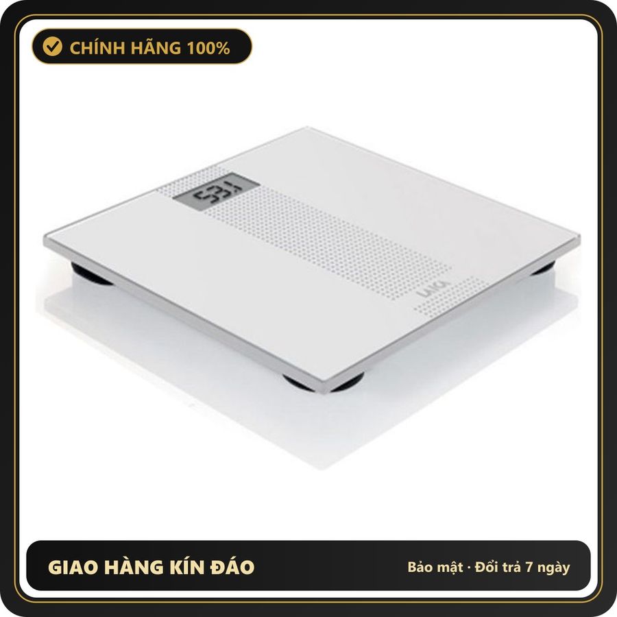 (Che Tên) Cân Sức Khỏe Điện Tử Laica PS1054 Chính Hãng - Thiết Kế Sang Trọng, Đo Nhanh, Độ Chính Xác Cao, Mặt Kính Chịu Lực, Lựa Chọn Thang Đo kg/st/Lb Chuẩn Auth