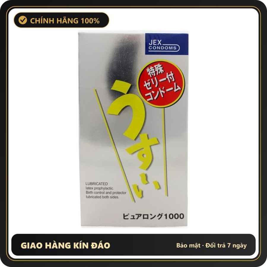 (Che Tên) Bao Cao Su Kéo Dài Thời Gian Jex Usui Pure Long - Nhật Bản Hỗ Trợ 24/7