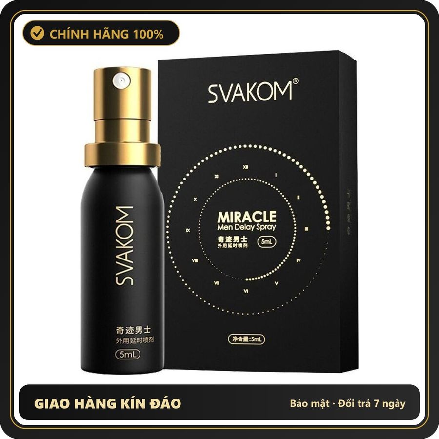 (Che Tên) Xịt dành cho nam Svakom chính hãng của Mỹ Hộp Trắng Kín