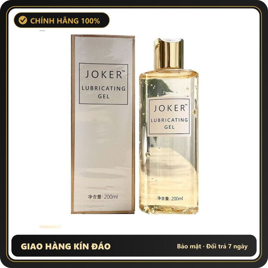 (Che Tên) Gel bô.i trơ.n gốc nước trong suốt JOKER - 200ml Hỗ Trợ 24/7