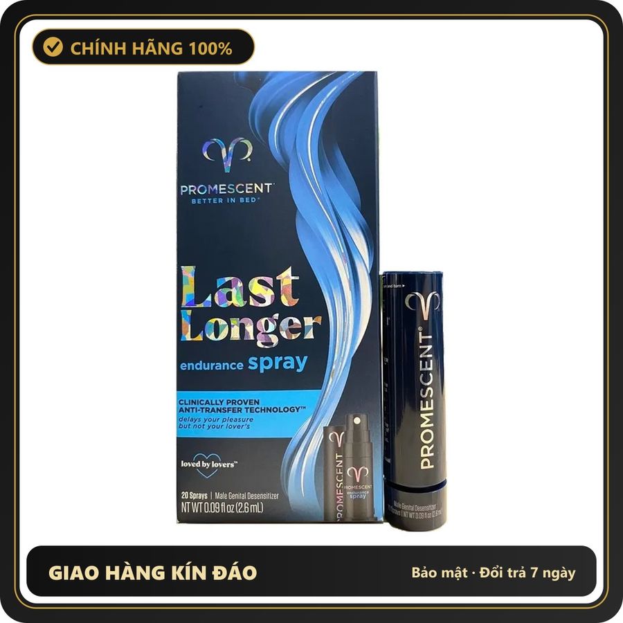 (Che Tên) Xịt Hỗ Trợ Kéo Dài Cho Nam Cao Cấp Promescent - Hàng Mới Về