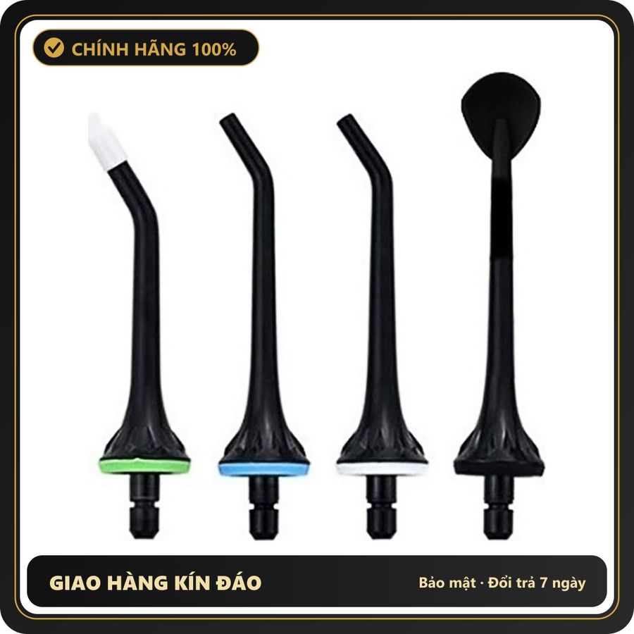 (Che Tên) Bộ 4 Đầu Tăm Nước Laica PC4003 Chính Hãng - Thay Thế Đầu Tăm, Massage Nướu, Vệ Sinh Răng Miệng Hiệu Quả Chuẩn Auth
