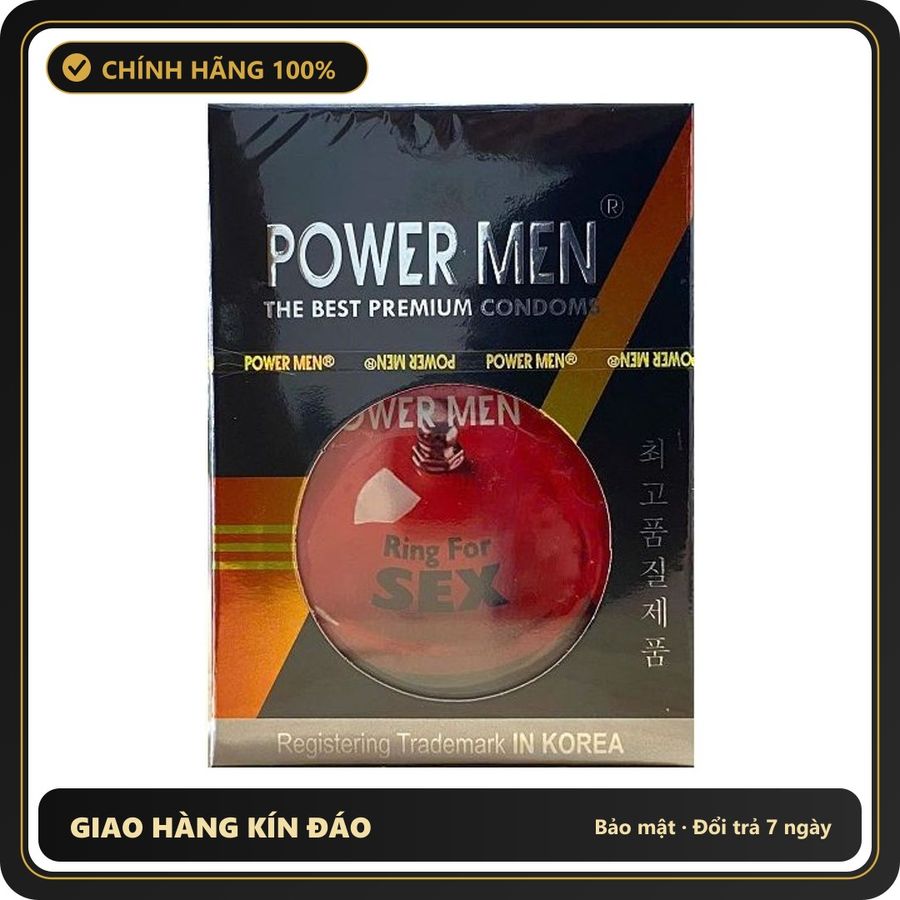 (Che Tên) Bao Cao Su Gai Gân Kéo Dài Thời Gian Power Men H3 Hỗ Trợ 24/7