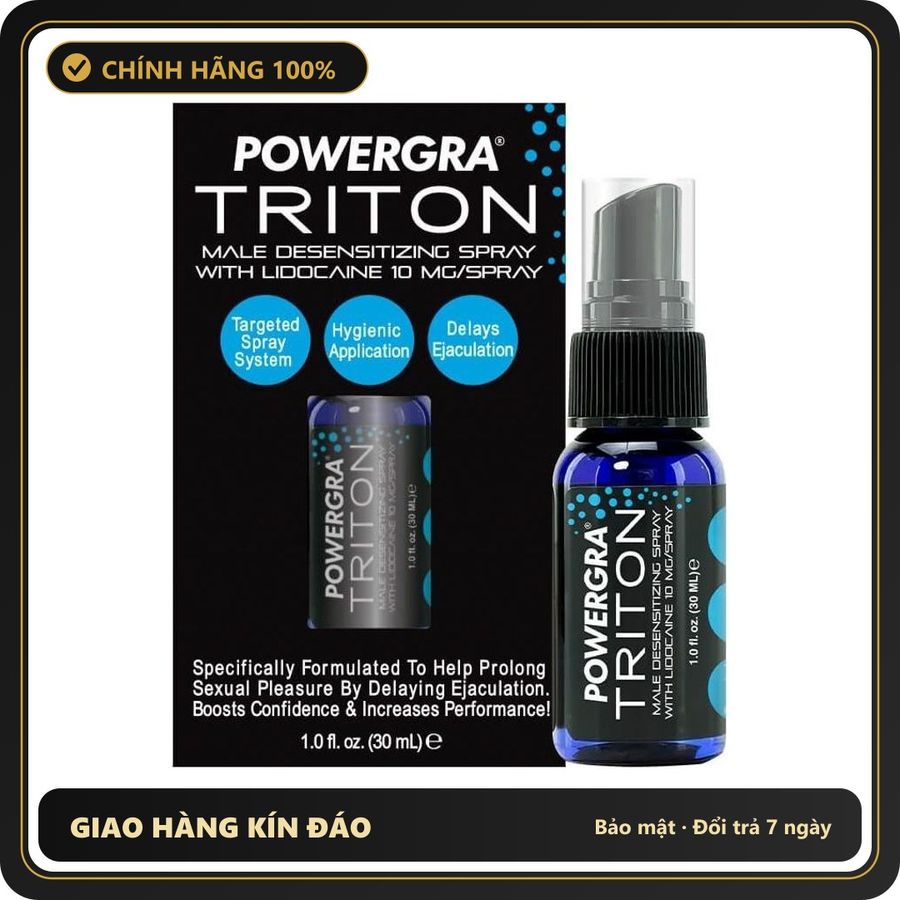 (Che Tên) Xịt Mỹ Giúp Kéo Dài Thời Gian Cho Nam Powergra Triton 30ML Giao Nhanh Toàn Quốc