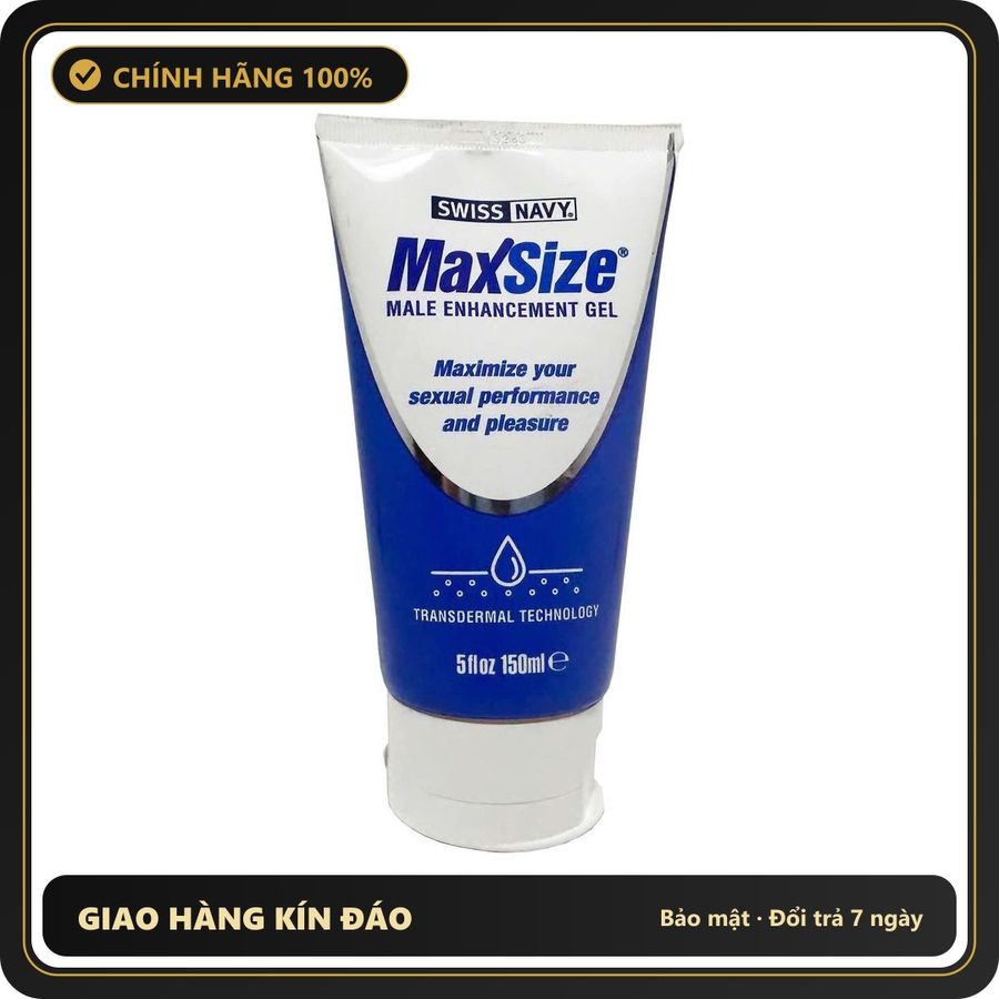 (Che Tên) Gel Tăng Size Của Mỹ Cho Các Anh Swiss Navy Max Size Hộp Trắng Kín