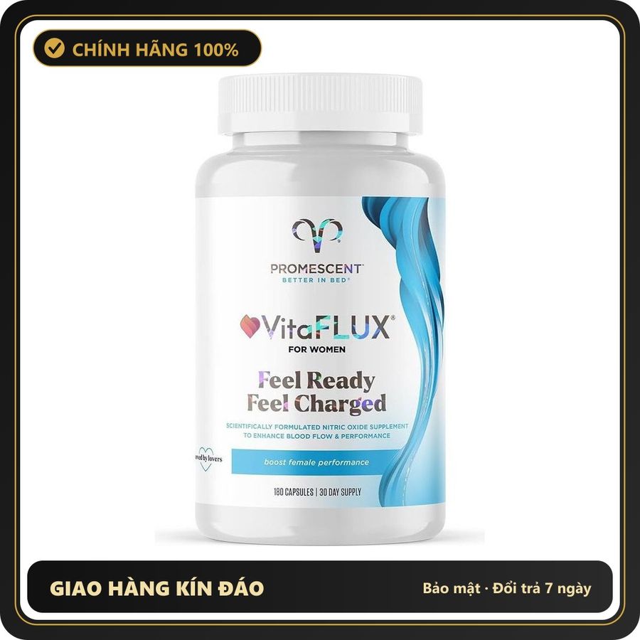 (Che Tên) Thực Phẩm Tăng Cường Sinh Lý Nữ Cao Cấp Promescent VitaFlux For Women Hộp Trắng Kín