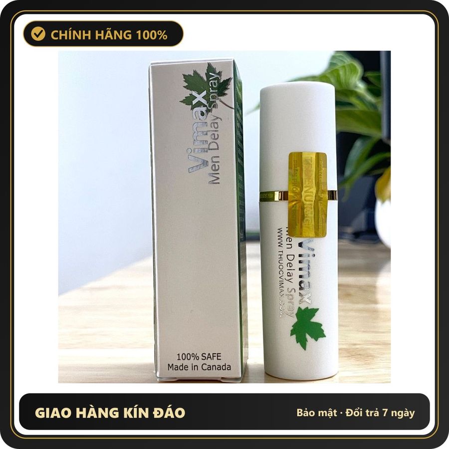 (Che Tên) Xịt hỗ trợ cải thiện xuất tinh sớm Vimax Men Delay Spray kèm Bcs Sagami Giao Nhanh Toàn Quốc