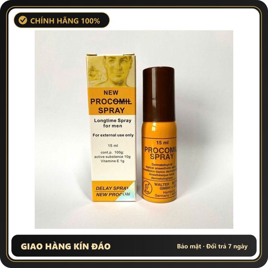 (Che Tên) Xịt Khử Mùi Kéo Dài Procomii 15ml - Tinh Chất Từ Thiên Nhiên Dành Cho Nam Giới, Mùi Nhẹ Nhàng, Tự Tin Trong Mọi Tình Huống - Hàng Mới Về