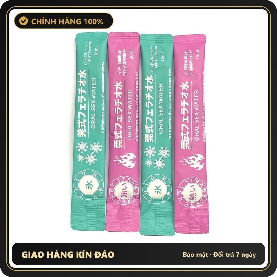 (Che Tên) Nước Tình Yêu Băng Hỏa Oral Sex Water Nhật Bản - 4 gói Giao Nhanh Toàn Quốc