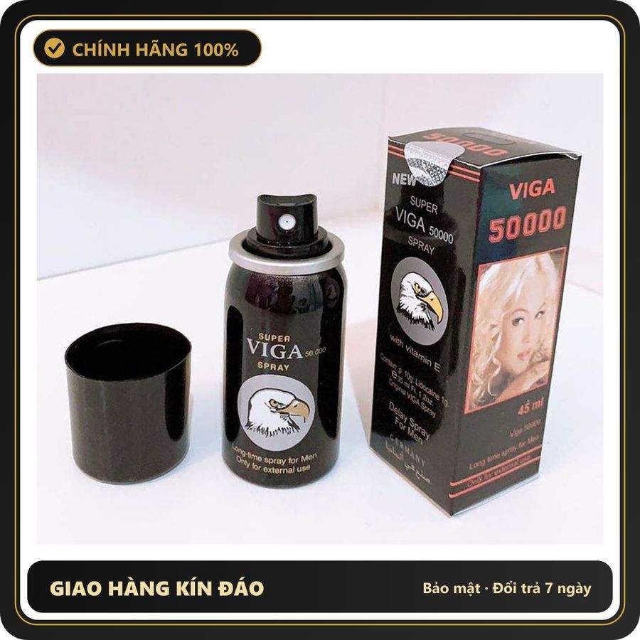 (Che Tên) Xịt Viga 50000 Đức hỗ trợ kéo dài thời gian cho nam Chuẩn Auth