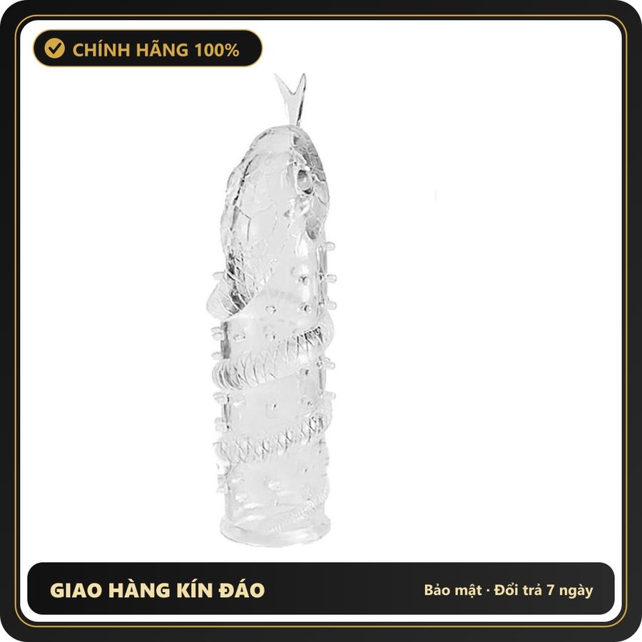 (Che Tên) Bao Cao Su Đôn Dên Hình Rắn hỗ trợ tăng khoái cảm Giao Nhanh Toàn Quốc