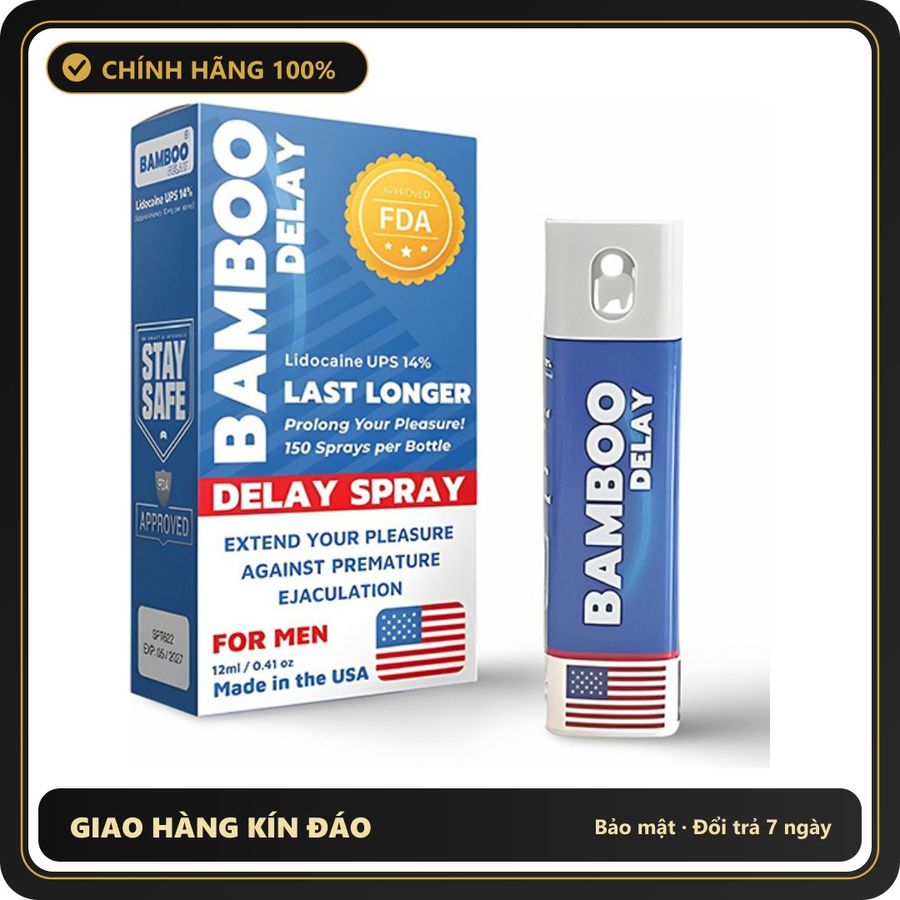 (Che Tên) Xịt dành cho nam giới Bamboo Delay Spray Chuẩn Auth