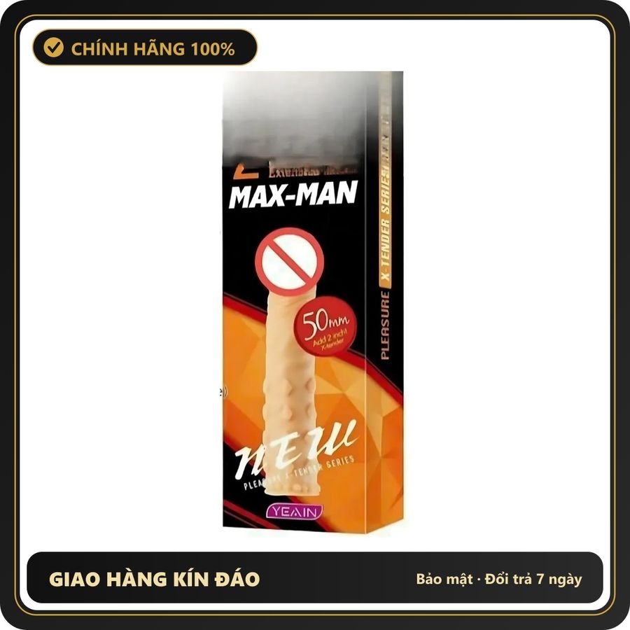 (Che Tên) Bao Cao Su Đôn Dên Maxman hỗ trợ kéo dài thời gian Hộp Trắng Kín