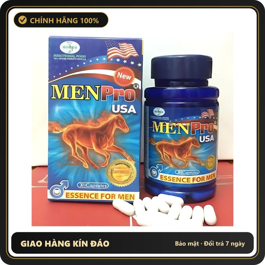 (Che Tên) Viên Uống Menpro Power Nutritional - Tăng Cường Sinh Lý Nam Giới Từ Thiên Nhiên Bảo Mật Tuyệt Đối