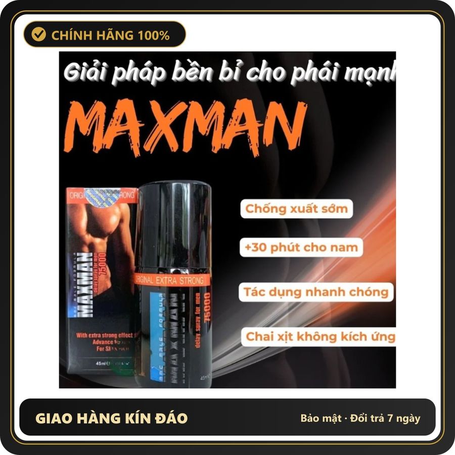 (Che Tên) Xịt Maxman Chính Hãng – Xịt Đỉnh Cao Cảm Xúc Cao Cấp Bảo Đảm