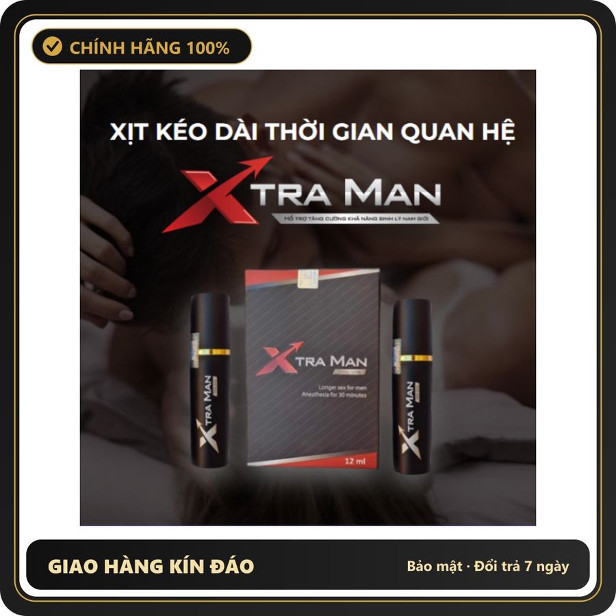 (Che Tên) Xịt Xtraman Chính Hãng - Xịt Của Sự Mạnh Mẽ Hỗ Trợ 24/7
