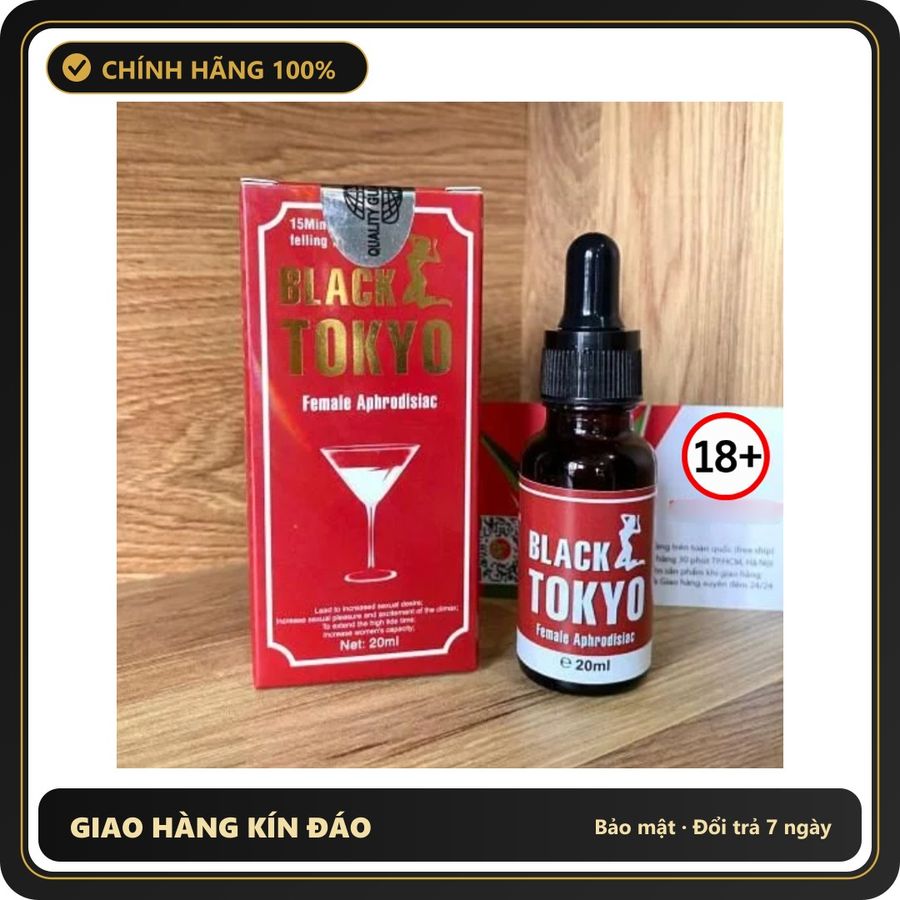 (Che Tên) Nước Tăng Hưng Phấn Nữ Black Tokyo Dạng Nước Chính Hãng Cực Mạnh – Giúp Phụ Nữ Lên Đỉnh Bảo Mật Tuyệt Đối