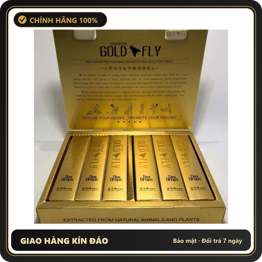 (Che Tên) Kích Thích Dạng Nước - Ruồi Vàng (Gold Fly) Dùng Cho Cả Nam & Nữ – Tăng Cường Ham Muốn Và Cải Thiện Chất Lượng Cuộc Yêu - Hàng Mới Về