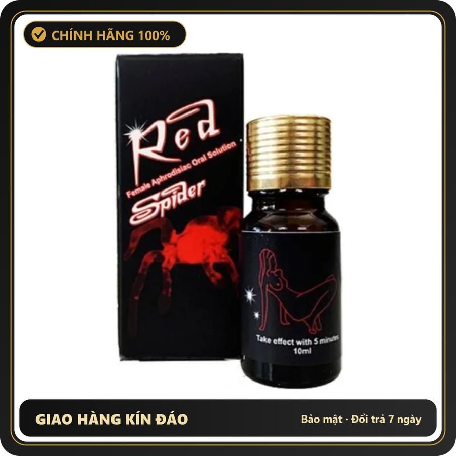 (Che Tên) Kích Thích Nữ Red Spider Nhện Đỏ Tây Ban Nha – Thần Tốc Hộp Trắng Kín