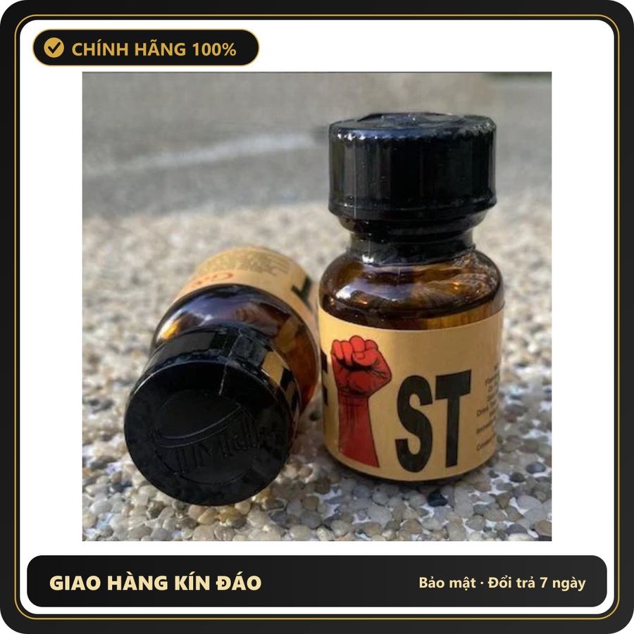 (Che Tên) Popper Fist Vàng 10ml Mỹ – Cảm Giác Mới Lạ, Thăng Hoa Mạnh Mẽ Giao Nhanh Toàn Quốc