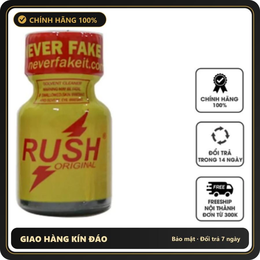 (Che Tên) Nước Hoa Popper Rush Vàng 10ml Chính Hãng USA – Hương Thơm Quyến Rũ, Cảm Giác Sảng Khoái Cao Cấp Bảo Đảm