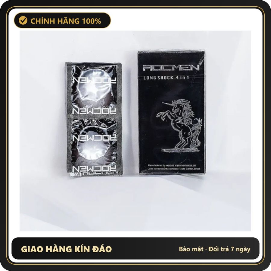 (Che Tên) Bao Cao Su Rocmen Long Shock 12 Cái – Thăng Hoa Và Bền Bỉ - Hàng Mới Về