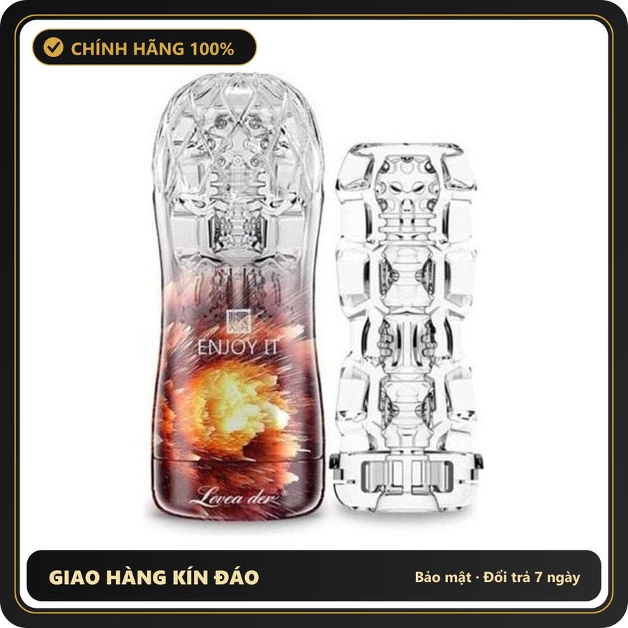 (Che Tên) Cốc Quay Tay Trong Suốt Loveaider Enjoy - Thiết Kế Lon Nước Ngụy Trang, Khít Như Gái Trinh - Hàng Mới Về