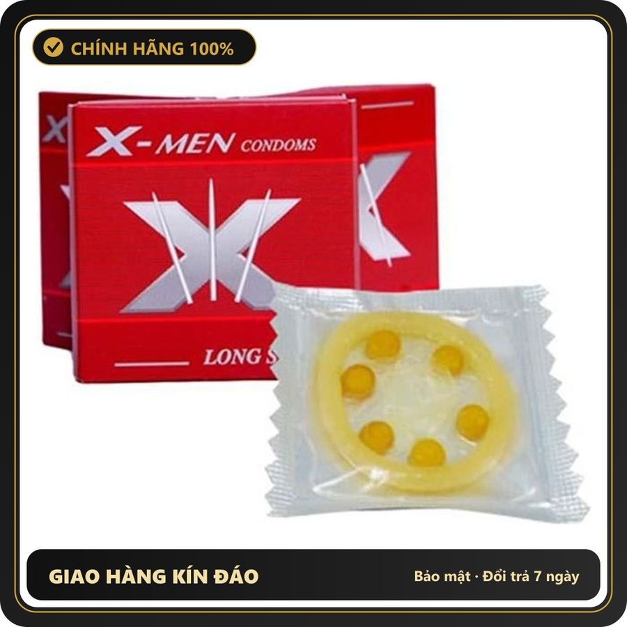 (Che Tên) 10 Bao Cao Su Gai Bi X-men Chính Hãng Thái Lan - Thiết Kế 6 Bi To Siêu Mềm, Kéo Dài Thời Gian Cuộc Yêu Chuẩn Auth