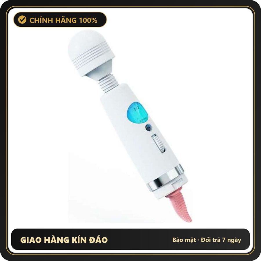 (Che Tên) Máy Massage Ji Bão LCD 2 Đầu – Động Cơ Rung Lưỡi Liếm Mạnh Mẽ, 12 Chế Độ Nhảy Số, Chống Nước Cao Cấp Bảo Đảm
