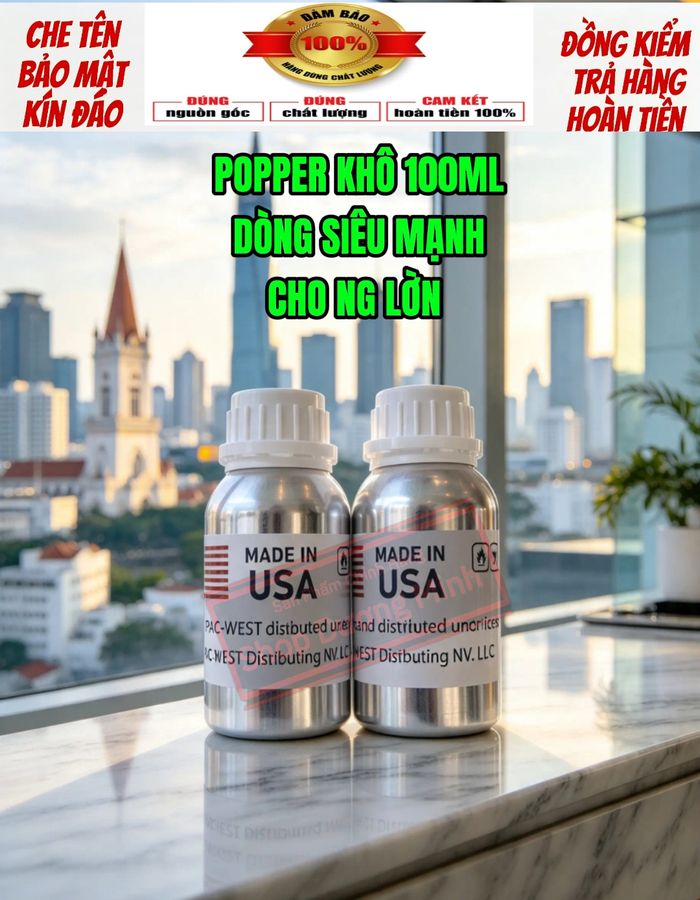 Popper khô 100ml USA, Dòng Mạnh Phê Lâu, Cho Ng Lờn, An Toàn Lành Tính