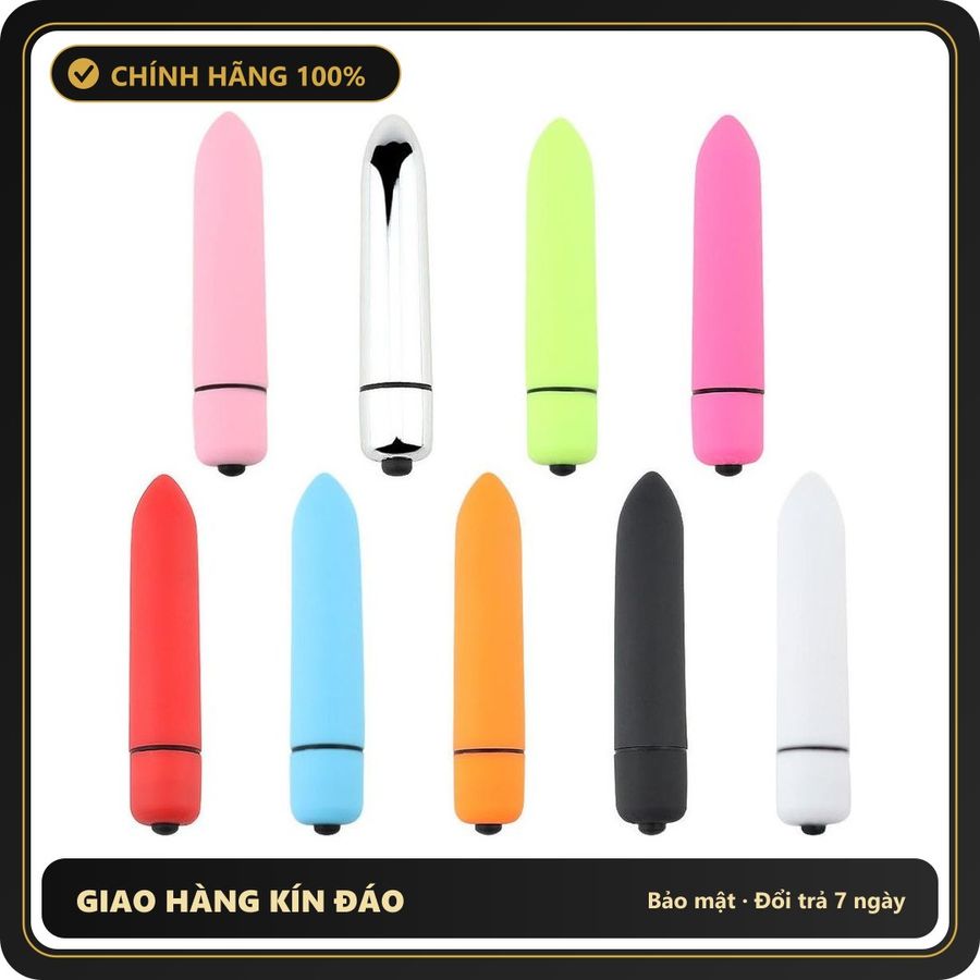 (Che Tên) Máy Massage Thâm Quầng Mắt Mini Bullet Massager Cao Cấp Hình Viên Đạn Đa Tần Số (Dùng Pin AAA) Hộp Trắng Kín
