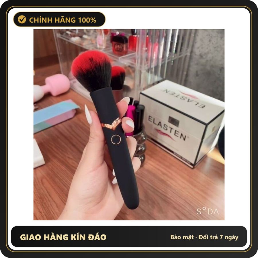 (Che Tên) Cọ Trang Điểm + Massage Mắt Mini 10 Chế Độ – Giảm Thâm Quầng Mắt, Thư Giãn Sâu 2 in 1 - Hàng Mới Về
