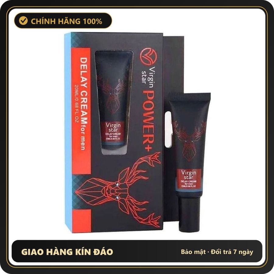 (Che Tên) Gel Bôi Virgin Star Power+ Delay Cream – Ngọn Đuốc Thắp Sáng Cực Khoái Bảo Mật Tuyệt Đối