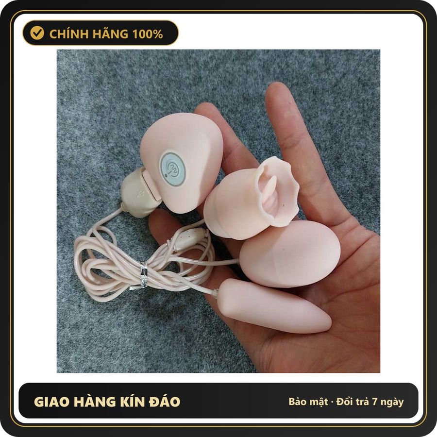 (Che Tên) Máy massage 3 đầu tặng kèm bao cao su,che tên sản phẩm Giao Nhanh Toàn Quốc