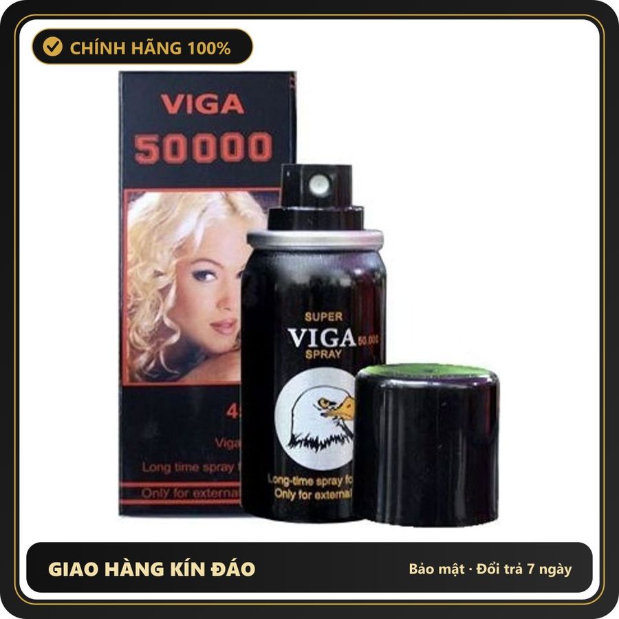 (Che Tên) Xịt Super Viga 50000 Spray chính hãng có tem,Chống Xuất Tinh Sớm,kéo dài quan hệ cho nam - lọ 45ml - Hàng Mới Về