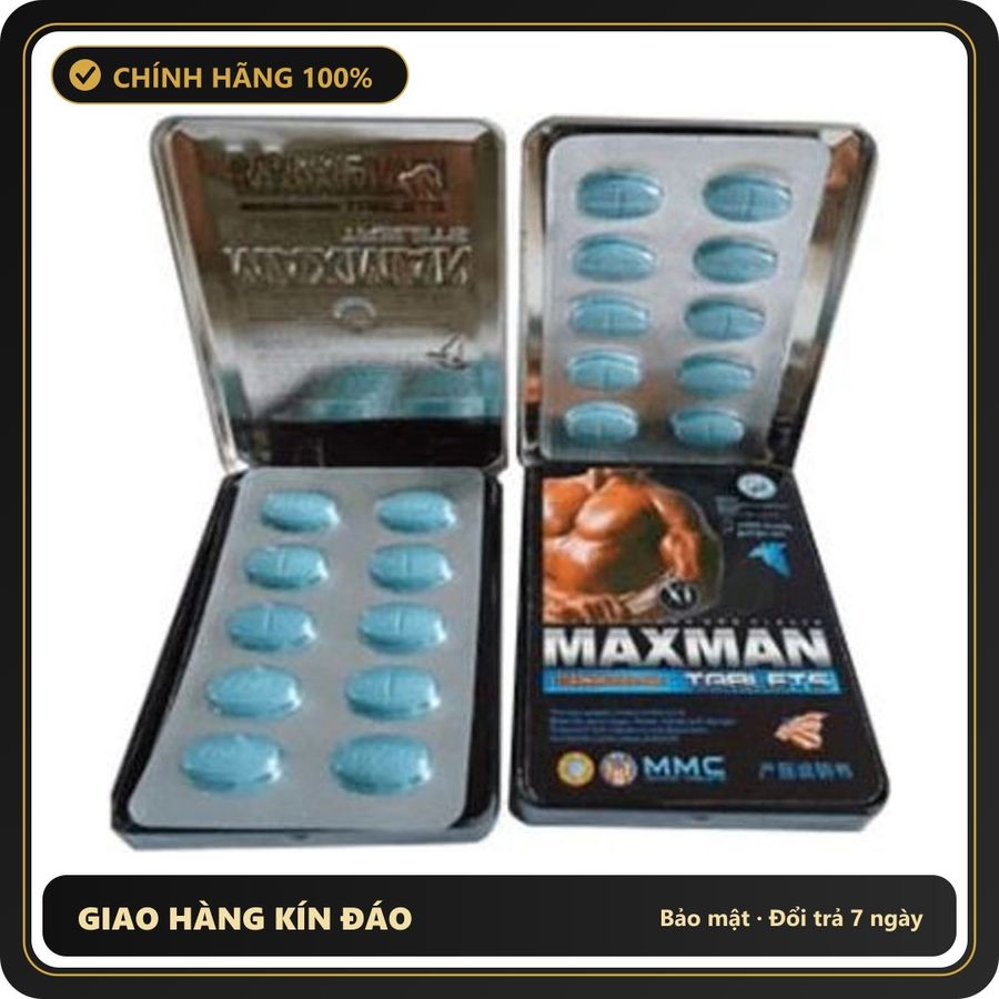 (Che Tên) Viên Uống Tăng Cường Sinh Lý Nam Maxman (Hàng Mỹ) - Cường Dương Cải Thiện Sức Khỏe, Kéo Dài Thời Gian Quan Hệ Chống Xuất Tinh Sớm Chuẩn Auth