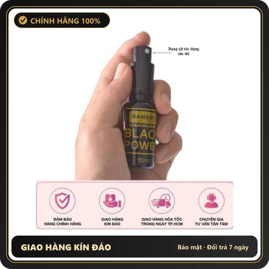 (Che Tên) Xịt thơm cơ thể kéo dài lâu BAMBO Hỗ Trợ 24/7 - kéo dài thời gian, thấm nhanh không nhờn rít, dùng trước khi quan hệ