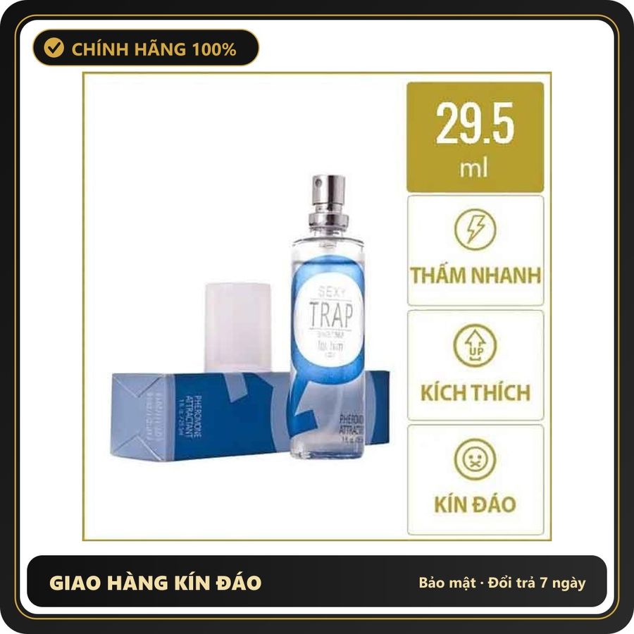(Che Tên) NƯỚC HOA SEXY TRAP CHÍNH HÃNG - KD Nam Chuẩn Auth - chất liệu an toàn cho da, dễ vệ sinh, êm ái khi dùng