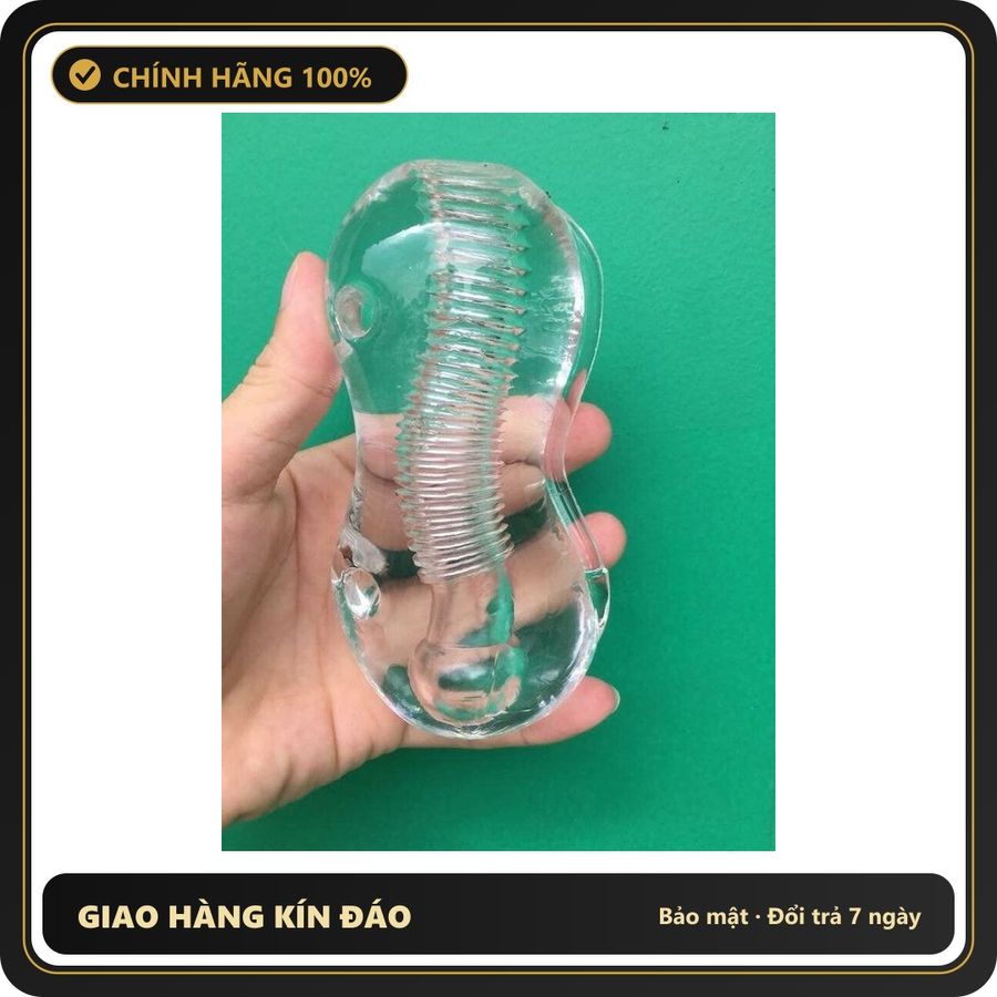 (Che Tên) Khối Silicon Trong Suốt Tập Cơ Tay Cho Nam - Thiết Bị Massage Chuyên Nghiệp Tặng Kèm Kem Giảm Căng Thẳng và Thư Giãn Cơ Bắp Hộp Trắng Kín