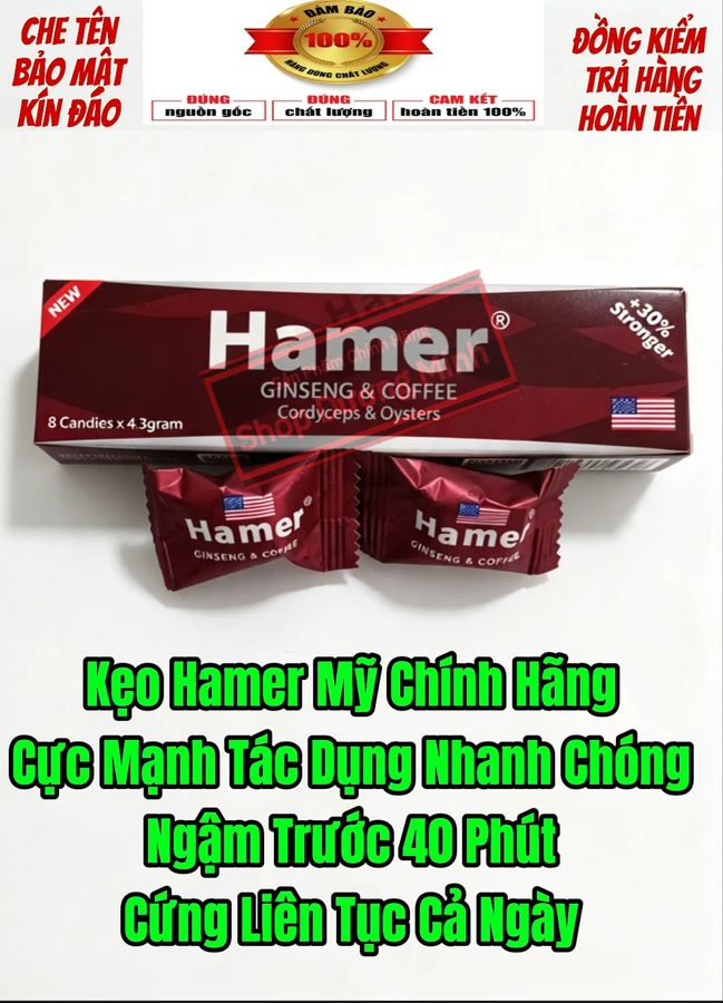 Combo 2 viên kẹo hamer mỹ chính hãng, cực mạnh, tác dụng nhanh chóng, Giúp Hỗ Trợ Tăng Cường Sinh Lý Cho Nam Nữ, rất hay