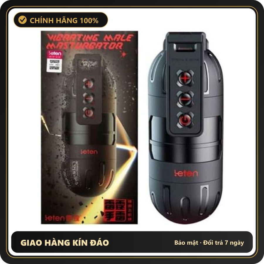(Che Tên) Âm đạo giả ngụy trang hình lựu đạn Leten Thunder kết nối qua app 10 kiểu rung [đổi tên khi giao] Bảo Mật Tuyệt Đối