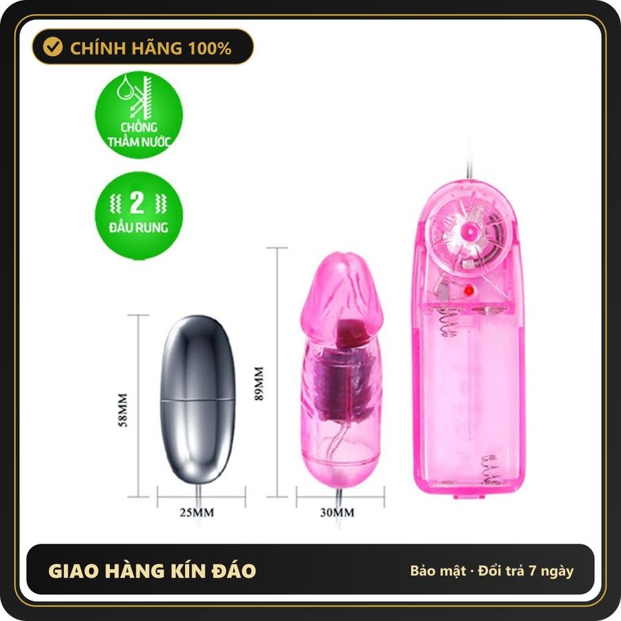 (Che Tên) Trứng rung tình yêu 2 đầu Anime inox nhựa hình dương vật siêu kích thích nữ giới [đổi tên khi giao] - Hàng Mới Về