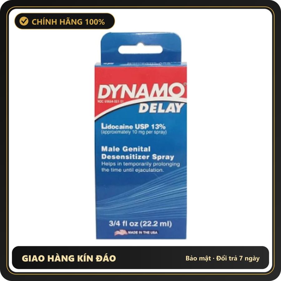 (Che Tên) Xịt kéo dài thời gian cao cấp Dynamo Delay Spray 22.2ml chính hãng Mỹ cho nam Hỗ Trợ 24/7