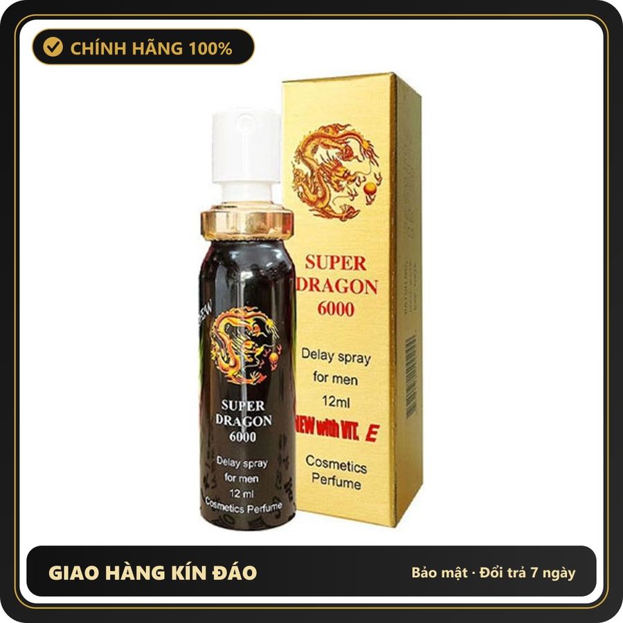 (Che Tên) Xịt chống xuất tinh sớm Super 6000 chính hãng Đức cao cấp [che tên khi giao] Hỗ Trợ 24/7