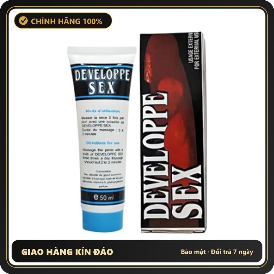 (Che Tên) Gel bôi tăng kích thước nam giới Developpe Sex Pháp 50ml chính hãng hiệu quả cao [đổi tên khi giao] Hỗ Trợ 24/7