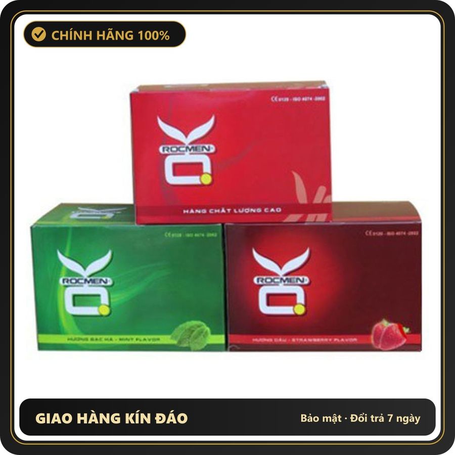 (Che Tên) Bao cao su OK Rocmen gia đình hương bạc hà - dâu tây giá rẻ siêu tiết kiệm [đổi tên khi giao] Hỗ Trợ 24/7