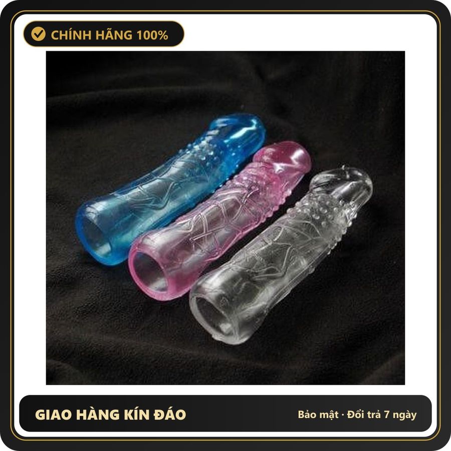 (Che Tên) Bao cao su đôn dên 5 phân Silicon tăng kích thước khủng cho nam giới [che tên] Hỗ Trợ 24/7