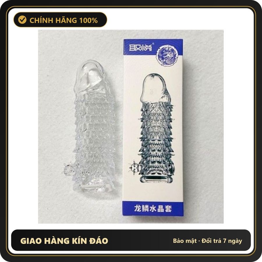 (Che Tên) Bao cao su đôn vảy cá silicone trong suốt mềm mại dùng nhiều lần [đổi tên khi giao] - Hàng Mới Về