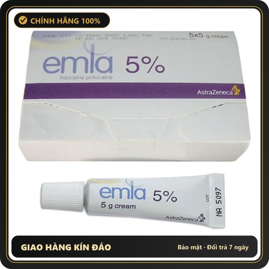(Che Tên) Tuýp kem bôi EmIa 5% chống xuất tinh sớm kéo dài thời gian quan hệ cho nam Hộp Trắng Kín