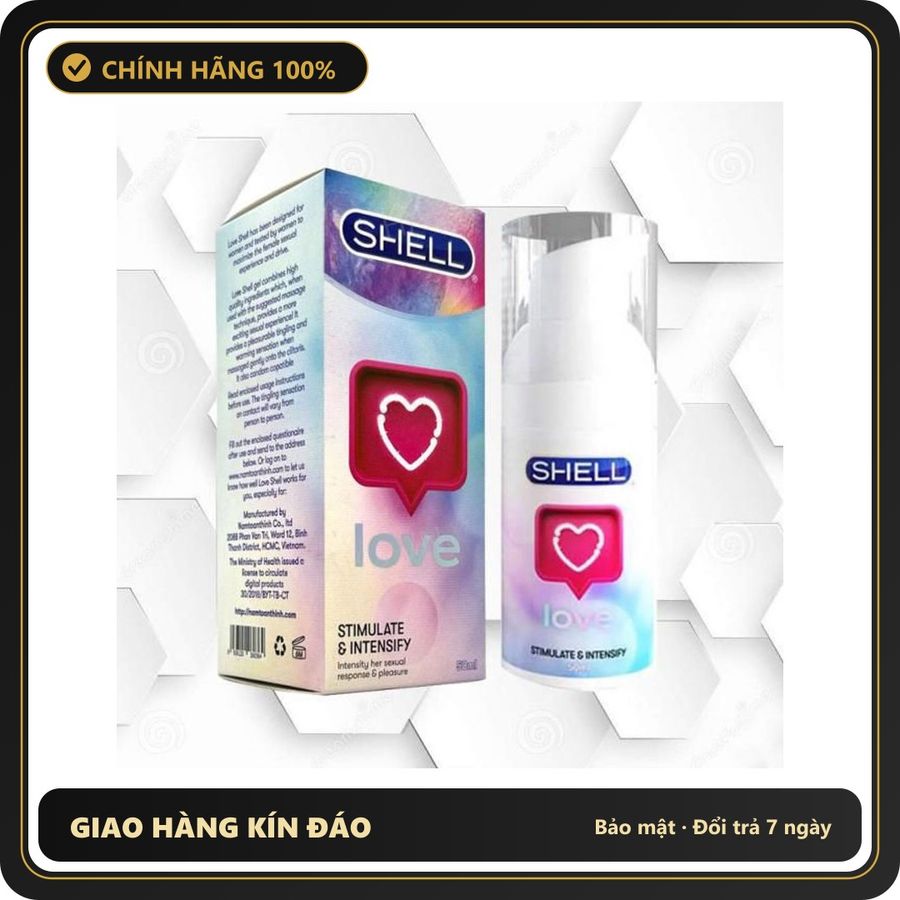 (Che Tên) Gel bôi Shell Love Pink 50ml Korea tăng hưng phấn cho nữ giới Hộp Trắng Kín